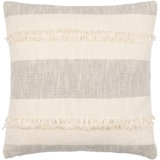 Striped Cotton Reversible Throw Pillow