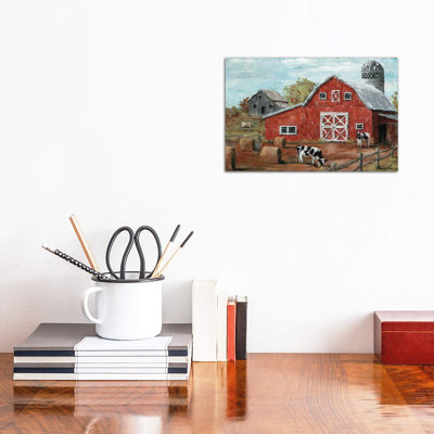 ' Country Barn ' - Wrapped Canvas Print