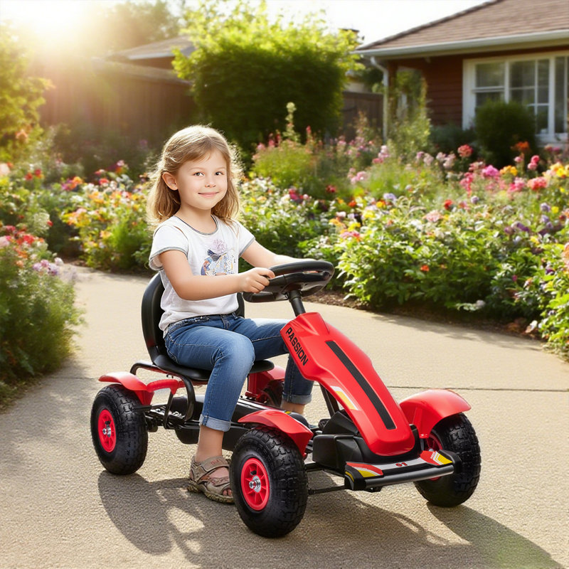 Ardzan Zoomie Kids Go Kart, Red