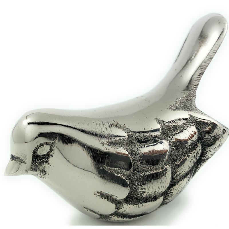 Figurine oiseau à signes de santé Adrik, Gris