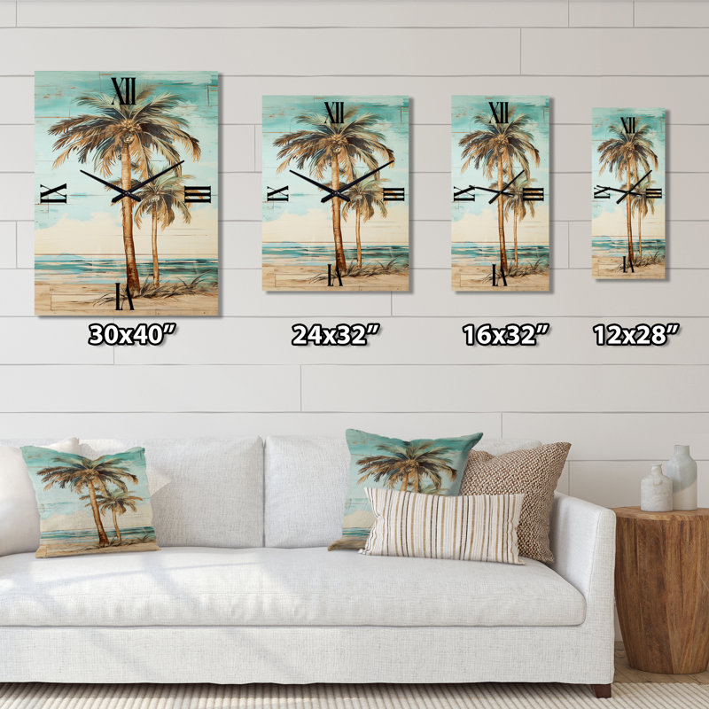 Horloge murale moderne tropical, Grand