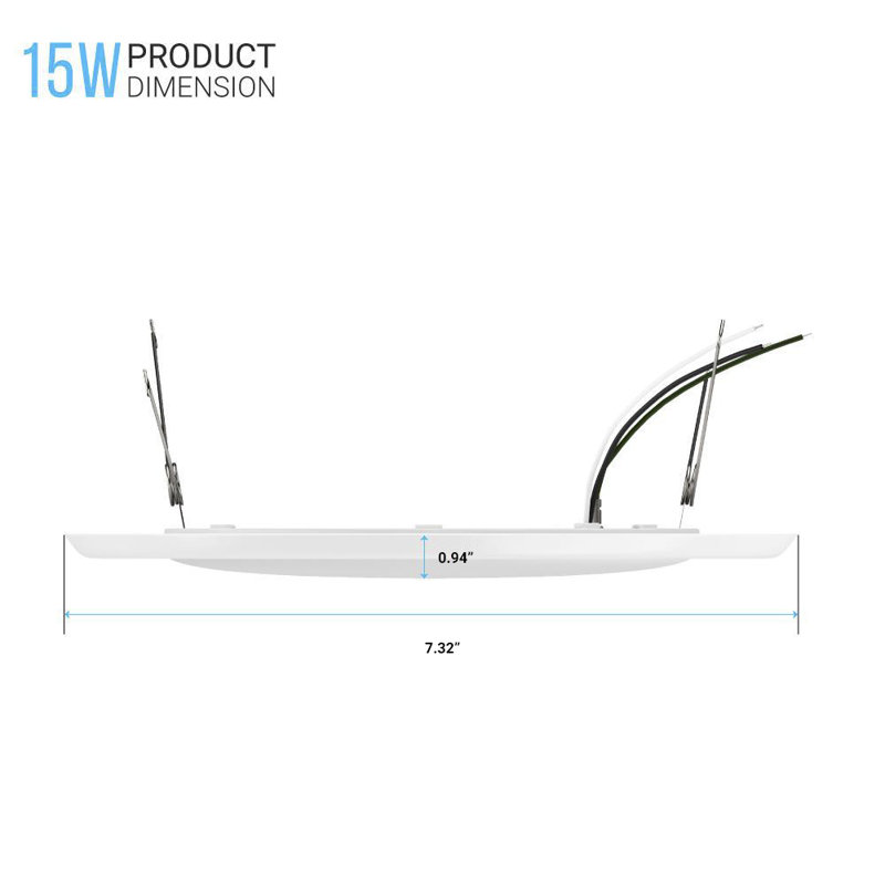 Nante Aluminum LED Flush Mount, 4000K, 1.34" H x 7.28" W x 7.28" D, 15W