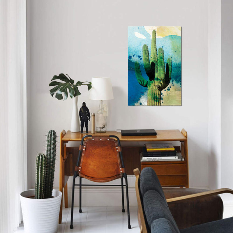 Cactus Abstract 1 Piece Wrapped Canvas Painting, 101.6 cm H x 66.04 cm W x 1.91 cm D