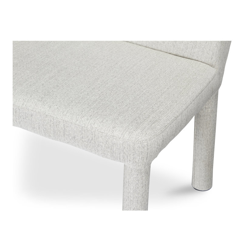 Banc de salle à manger Dotty, Natté gris clair