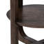 Ensemble de table 3 pièces de style transitionnel 1 table de cocktail 42 po 1 table de cocktail 25 po 1 table de bout avec plateau en pierre et en bois, tablette inférieure inférieure, base en tréteaux, finition noyer foncé
