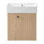 Meuble-lavabo flottant 21,6 po avec lavabo en céramique