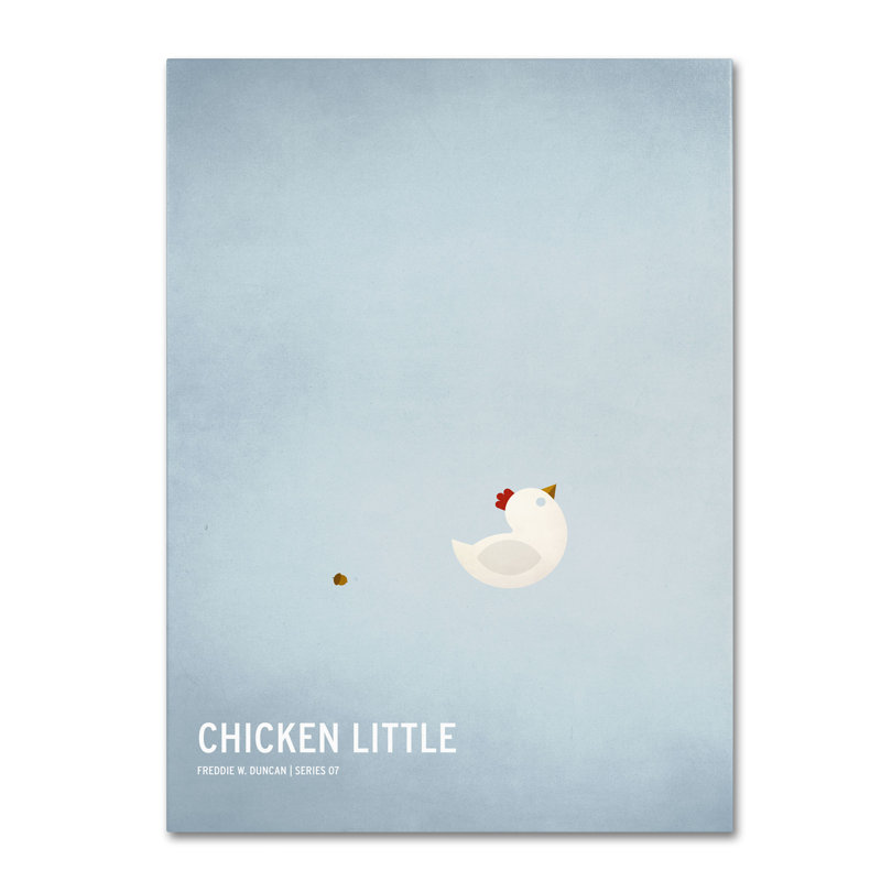 « poulet little », art sur toile, H 19 po x l 14 po x P 2 po