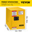 Armoire inflammable en acier galvanisé VEVOR (H 18,1 po x l 16,9 po x P 16,9 po)