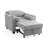 Convertible Light Gray Corduroy Tufted Sofa Bed Chair 3-In-1 Pull Out Multi-Functional Sleeper Single Chair Bed With 2 Soft Pillows, USB Outlet and  Cup Holder-1354231548
