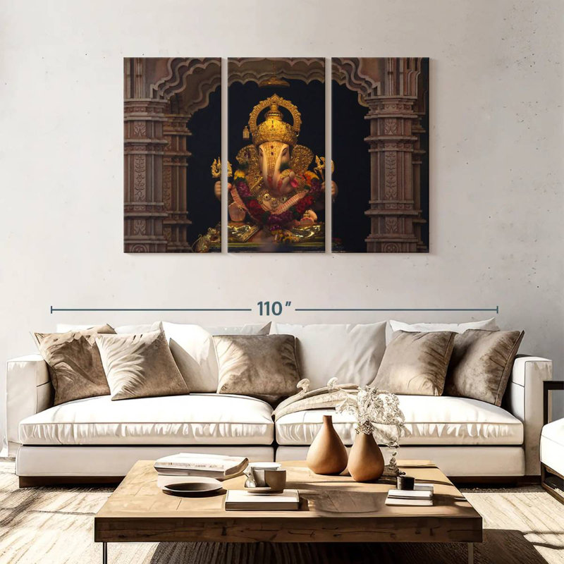 Adella Ganesh Statue, 48" H x 74" W