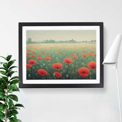 Appealing Poppy Field Flowers - Single Picture Frame Print