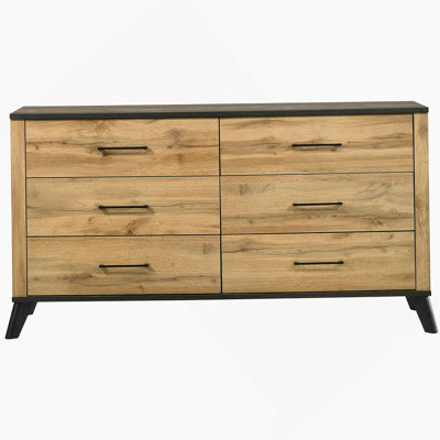 Commode 6 tiroirs Natural Pine