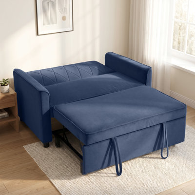 HOMCOM 2 Seater Sofa Bed 3-in-1 Pull Out Sleeper Loveseat Sofa