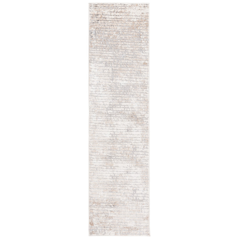 Tapis gris / gris foncé Hanna 115, Tapis de couloir 2 pi x 8 pi