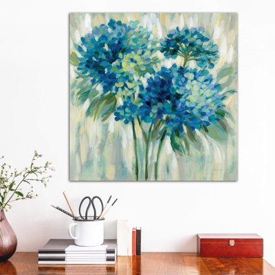 Burst Of Hydrangeas by Silvia Vassileva - Wrapped Canvas Painting