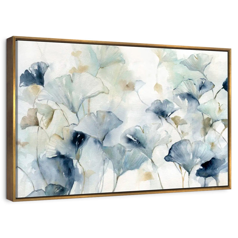 Ginkgo Glorieux, Cadre flottant doré, 40 po x 27 po