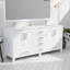 Meuble-lavabo double gris foncé de 72 po X P 22 po D, avec plateau en quartz blanc-117978761