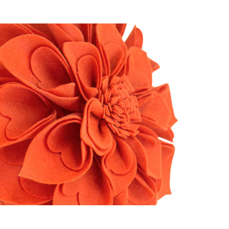 Floral Throw Pillow, 16" x 16", Terracotta