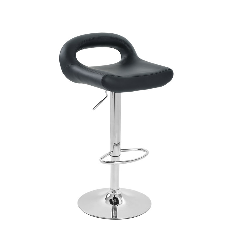 Tabouret de bar à hauteur ajustable Clodagh, Noir