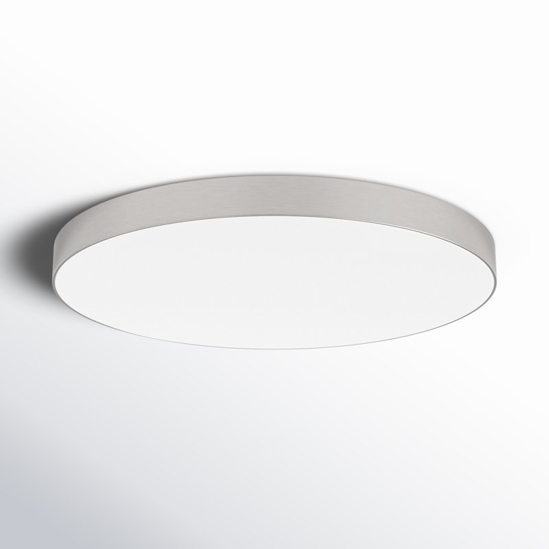 Warrenton Acrylic LED Flush Mount, 0.75" H 9" W x 9"D, Satin Nickel