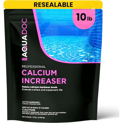 Augmentateur de dureté calcique pour piscine MAV AquaDoc - 10 lb - Chlorure de Calcium à Dissolution Rapide pour Piscines - Fabriqué aux États-Unis