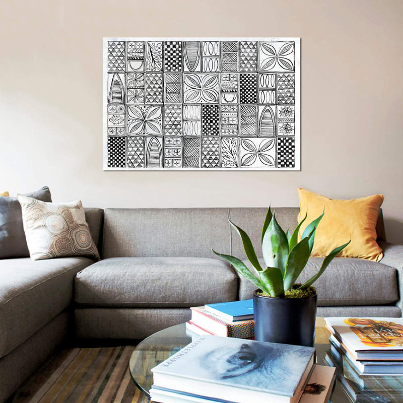 « patterns of the amazon b&w i », impression sur toile, H 18 po x l 26 po x P 1,5 po