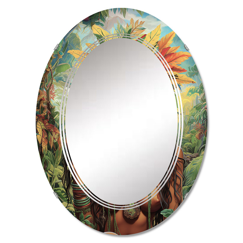 Aronia - Miroir mural moderne ovale, 30 po x 20 po