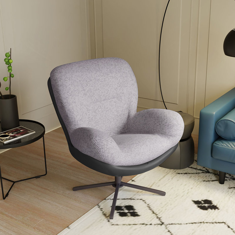 Chaise de bureau pivotante moderne et confortable avec une conception robuste et ergonomique, Gris clair