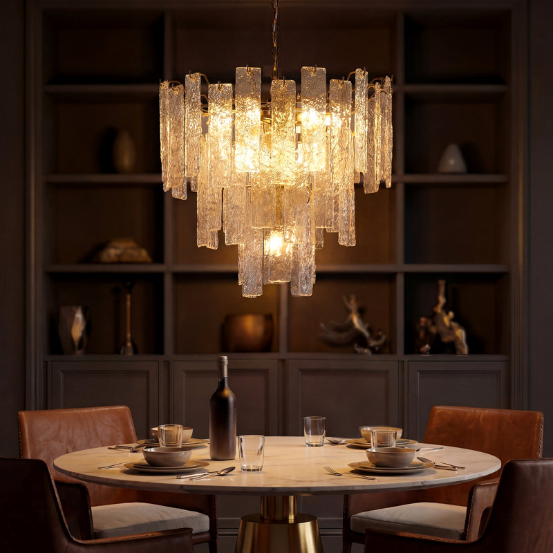 10- Light Dimmable Tiered Chandelier