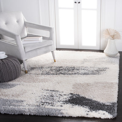 Asuman Abstract Grey/Ivory Area Rug