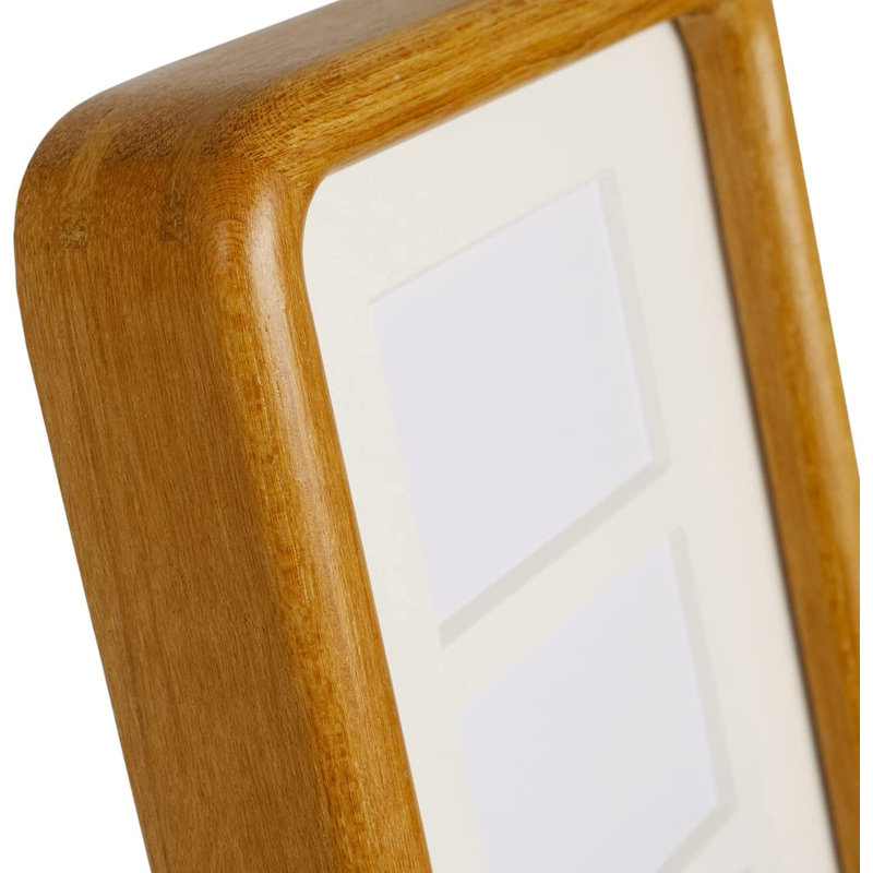 Jessina Teak Wood Picture Frame - Set of 2 with Mat