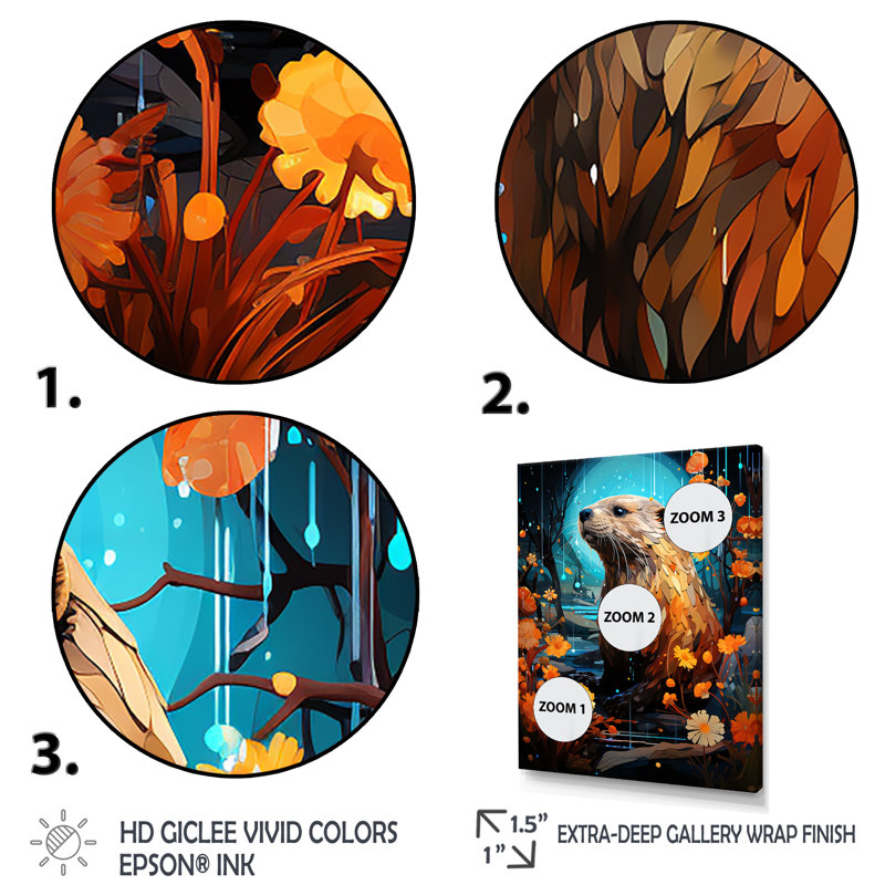 «Orange Futuristic Builder» - art mural, Cadre simple noir, H 20 po x l 12 po x P 1 po
