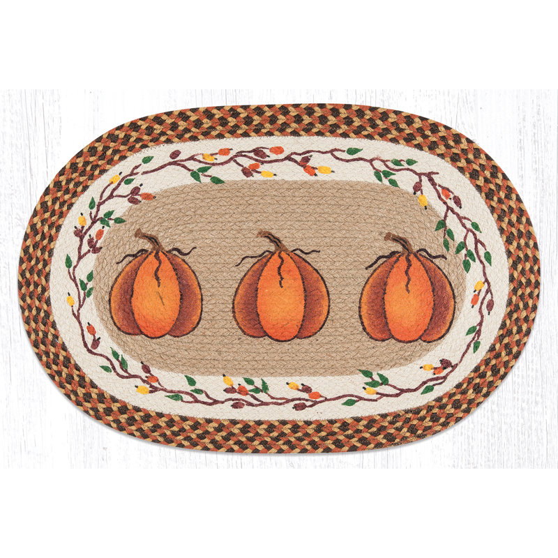  OP-222 Harvest Pumpkin Oval Patch 20"x30", Oval 1'8" x 2'6"