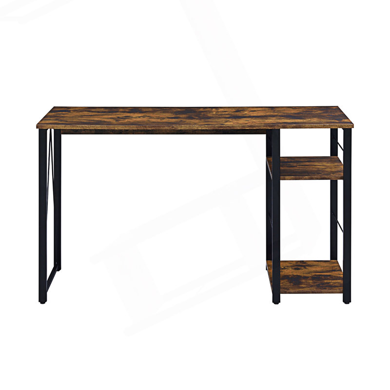 Bureau d'écriture rectangulaire avec tablette à 2 niveaux, Chêne antique