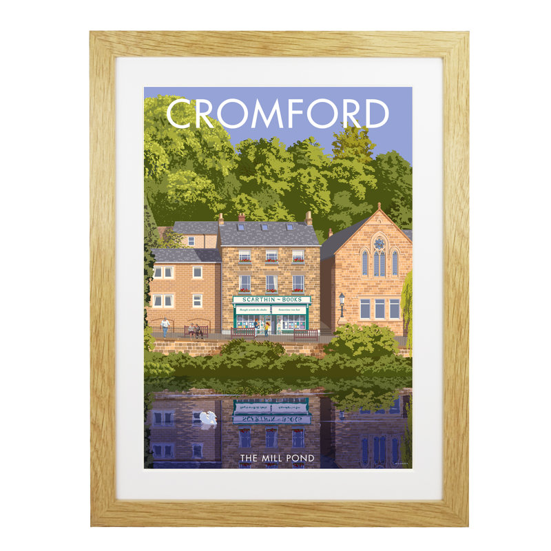 Cromford Derbyshire - Print, 50cm H x 40cm W x 3cm D, Oak Framed