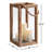 Portolan Rattan-Wrapped Wood Frame Glass Panel Lantern Small-1938606910