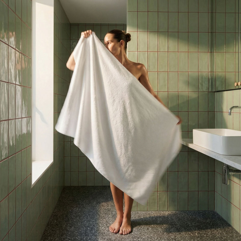 Serviettes en coton australien Ultraplush, Blanc, Draps de bain (ensemble de 2)