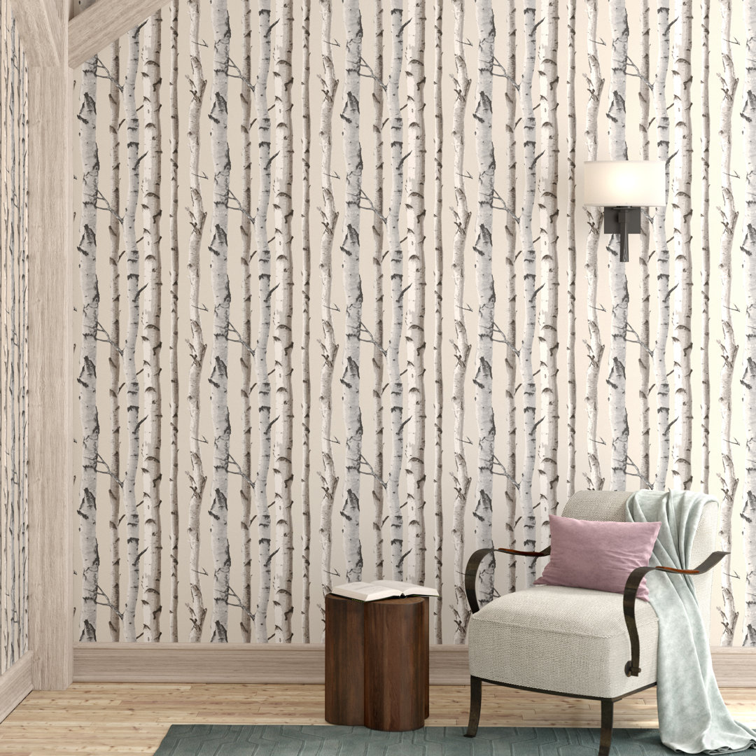 Distinctive Birch Tree Sidewall 10m x 52cm Wallpaper Roll