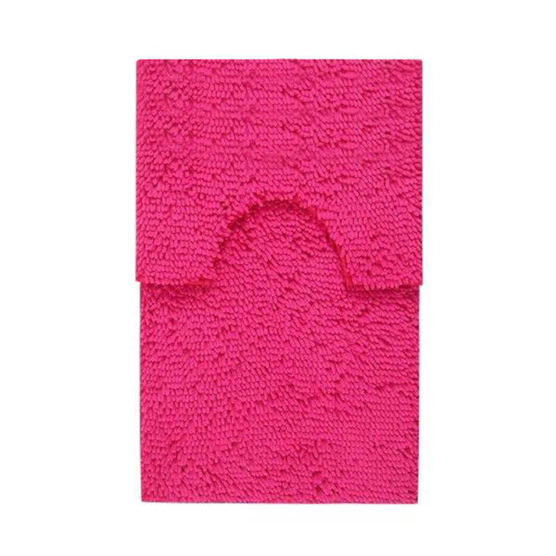  2 Piece Set Rectangle/U-shaped Bath Mat, Pink