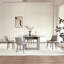 Chaises de salle à manger rembourrées de style moderne Mid-Century en cuir-903607332-887895809
