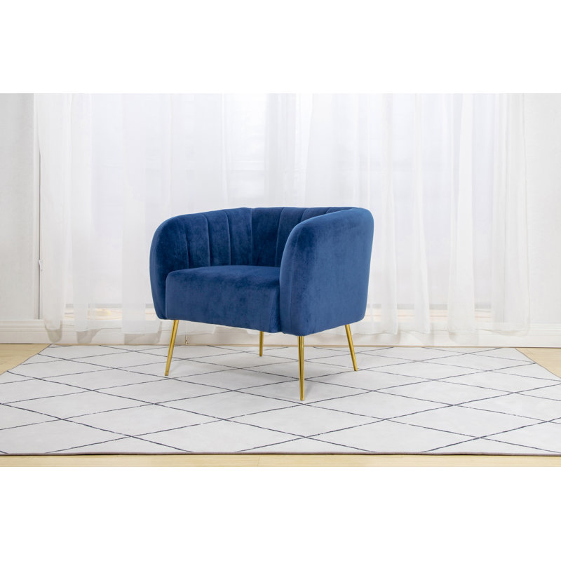Diego Velvet Armchair, Blue