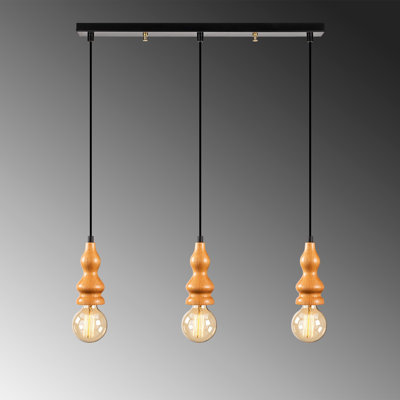 3 - Light Black Kitchen Island Pendant