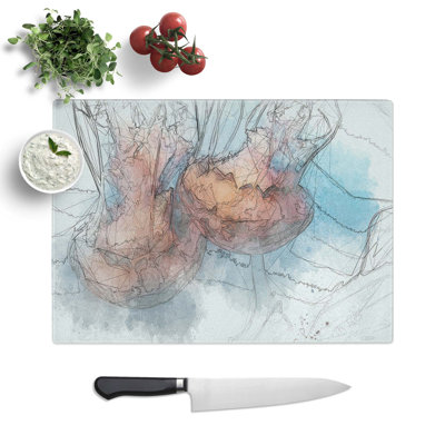 Tempered Glass Jellyfish Chopping Board
