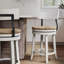 Tabouret de bar à hauteur de comptoir avec siège en ruppie maritime et conception à retour automatique-258382400