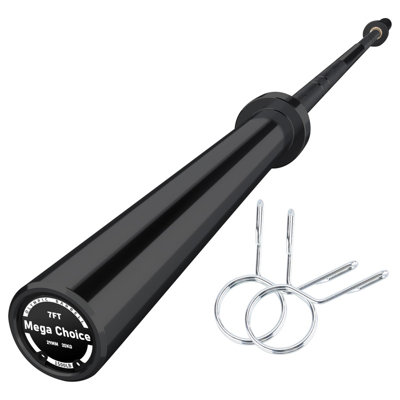 7 Ft  Barbell Set Compatible – 1500LBS Capacity Power Bar for Home Deadlifts & Squats