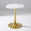 Table de salle à manger moderne à tulipe ronde avec base piédestal pour petits espaces et coins confortables - Table circulaire compacte pour la cuisine, la salle à manger ou le salon-48616837
