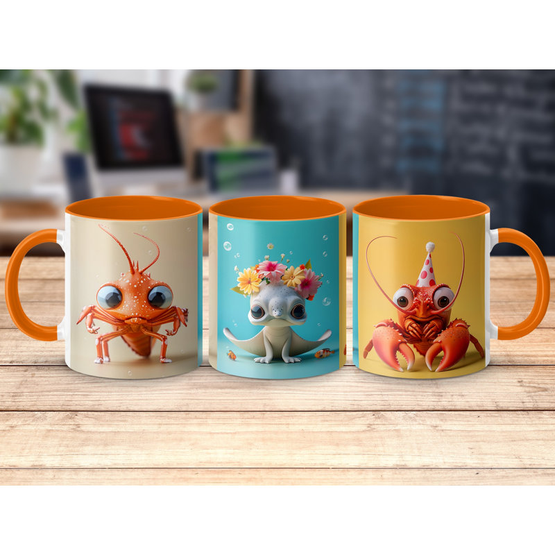 Ceramic Coffee Mug, Orange
