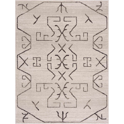 Tapis beige / noir Jaschar Southwestern