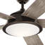 Ventilateur de plafond DEL standard à 5 pales de 56 po avec ensemble d'éclairage Verdi inclus-43718632