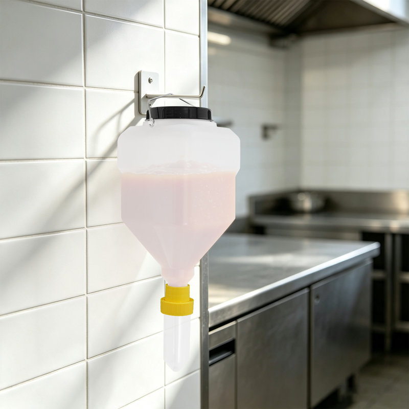 Distributeur de sauce suspendu 5,5 L / 1,45 gallons à grande capacité pour cuisine commerciale et restaurant